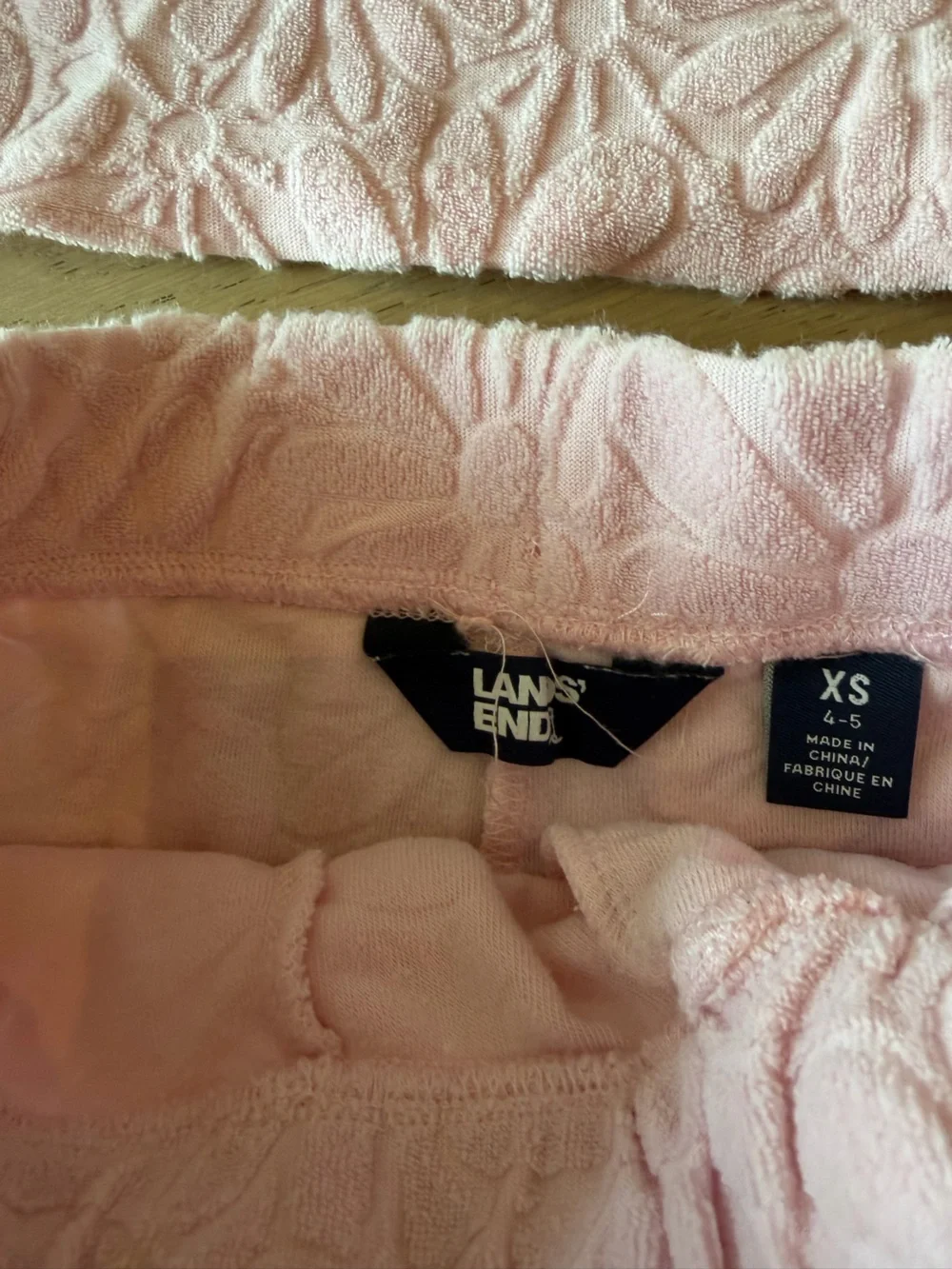 Lands' End pink Terry Cloth Set